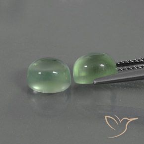 Gemme di Prehnite Verde chiaro naturale da 4.82 ct, Ovale, Trasparente
