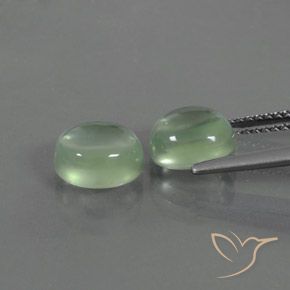 Gemme di Prehnite Verde chiaro naturale da 4.03 ct, Ovale, Trasparente