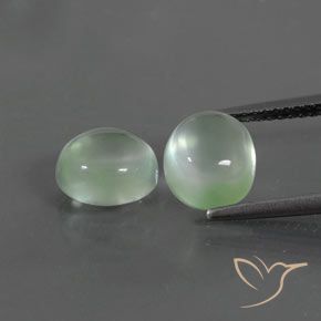 4.73ctw Naturale Verde molto chiaro Prehnite, Ovale, Trasparente