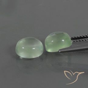 Gemme di Prehnite Verde molto chiaro naturale da 4.73 ct, Ovale, Trasparente