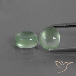 4.04ctw Naturale Verde caldo Prehnite, Ovale, Trasparente