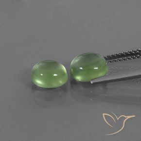 Gemme di Prehnite Pera Verde naturale da 2.86 ct, Ovale, Trasparente
