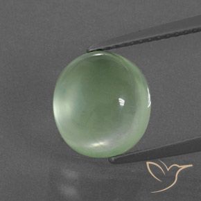 4.17ct Naturale Verde lime Prehnite, Ovale, Trasparente