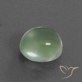 Prehnite Verde lime naturale da 4.17 ct, Ovale, Trasparente
