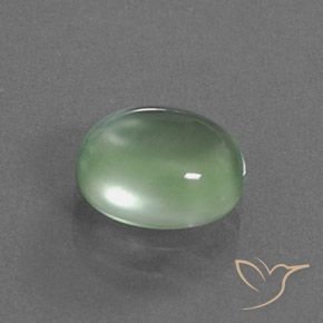 Prehnite Verde Pera Chiaro naturale da 3.17 ct, Ovale, Trasparente