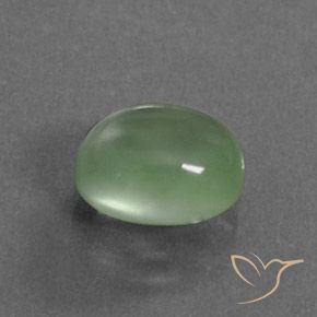 Prehnite Verde chiaro naturale da 3.36 ct, Ovale, Trasparente