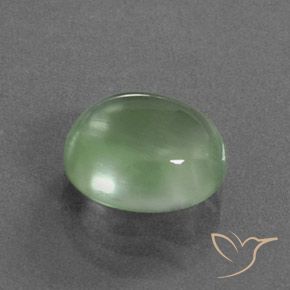 Prehnite Giallo chiaro Verde naturale da 4.10 ct, Ovale, Trasparente