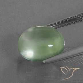 Prehnite Giallo chiaro Verde naturale da 4.10 ct, Ovale, Trasparente
