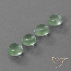 Gemme di Prehnite Verde chiaro naturale da 8.41 ct, Ovale, Trasparente