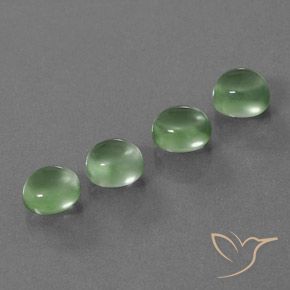 Gemme di Prehnite Verde caldo naturale da 7.45 ct, Ovale, Trasparente