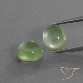 4.86ctw Naturale Verde lime chiaro Prehnite, Ovale, Trasparente