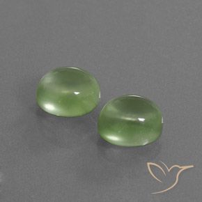 Gemme di Prehnite Verde lime chiaro naturale da 4.86 ct, Ovale, Trasparente