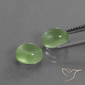 Gemme di Prehnite Verde lime chiaro naturale da 4.86 ct, Ovale, Trasparente