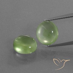 5.02ctw Naturale Verde giallastro Prehnite, Ovale, Trasparente