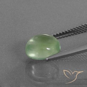Prehnite Giallo chiaro Verde naturale da 3.19 ct, Ovale, Trasparente