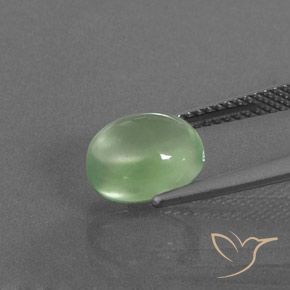 Prehnite Giallo chiaro Verde naturale da 3.22 ct, Ovale, Trasparente