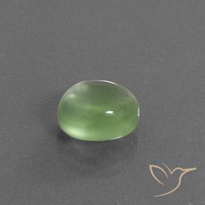 Prehnite Verde giallastro naturale da 3.16 ct, Ovale, Trasparente