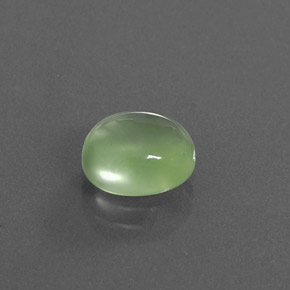 Prehnite naturale verde da 3,00 ct, taglio ovale, trasparente
