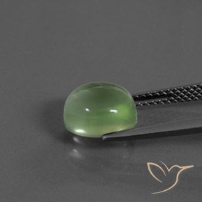 Prehnite Verde giallastro naturale da 3.38 ct, Ovale, Trasparente