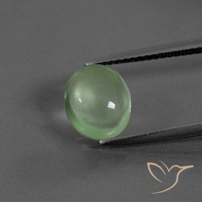 2.80ct Naturale Verde giallastro Prehnite, Ovale, Trasparente