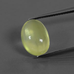 Prehnite naturale verde da 4,46 ct, trasparente, trasparente/traslucido