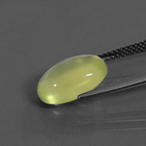 Prehnite naturale verde da 4,46 ct, trasparente, trasparente/traslucido