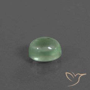 Prehnite Verde Menta Chiaro naturale da 2.16 ct, Ovale, Trasparente