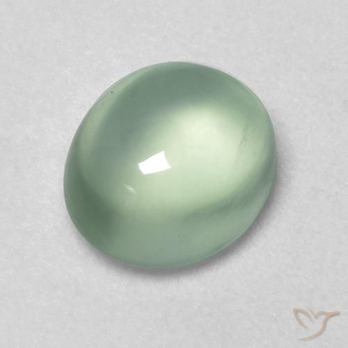 Prehnite Verde chiaro naturale da 2.00 ct, Ovale, Trasparente