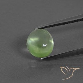 Prehnite Verde giallastro naturale da 2.06 ct, Ovale, Trasparente