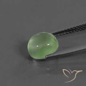 Prehnite Verde giallastro naturale da 2.39 ct, Ovale, Trasparente