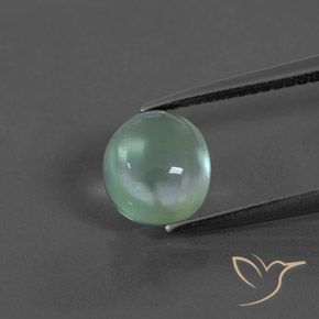 2.30ct Naturale Menta verde Prehnite, Ovale, Trasparente