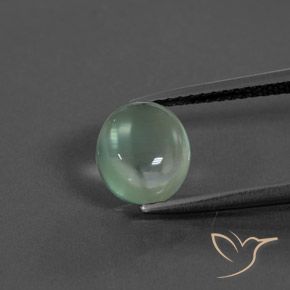 Prehnite Verde Menta Chiaro naturale da 2.02 ct, Ovale, Trasparente