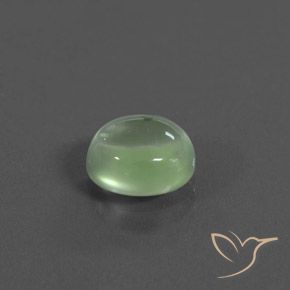 Prehnite Verde giallastro pallido naturale da 2.25 ct, Ovale, Trasparente