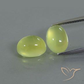 5.62ctw Naturale Giallo Limone Chiaro Prehnite, Ovale, Trasparente/Traslucido