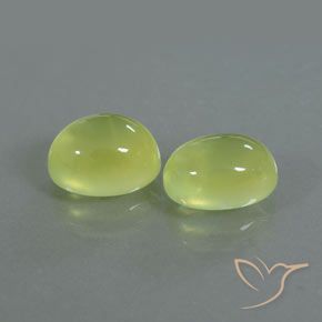 Gemme di Prehnite Giallo Limone Chiaro naturale da 5.62 ct, Ovale, Trasparente/Traslucido