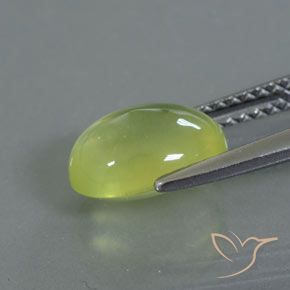 Prehnite Giallo Limone Chiaro naturale da 2.35 ct, Ovale, Trasparente/Traslucido
