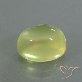 Prehnite Giallo chiaro naturale da 3.64 ct, Ovale, Trasparente/Traslucido
