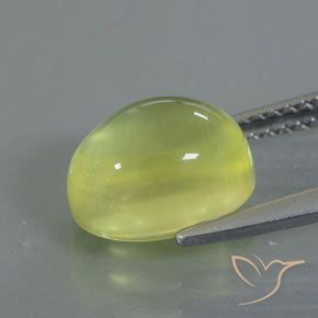 Prehnite Giallo chiaro naturale da 3.64 ct, Ovale, Trasparente/Traslucido