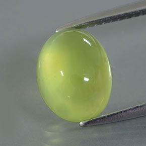 Prehnite naturale verde da 3,53 ct, trasparente, trasparente/traslucido