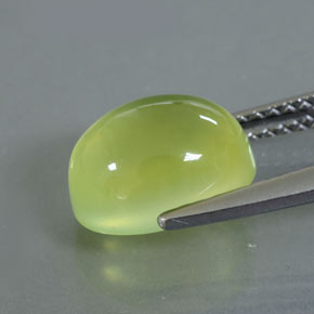 Prehnite naturale verde da 3,53 ct, trasparente, trasparente/traslucido