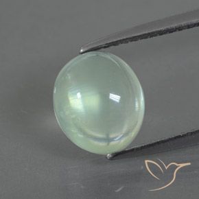 2.34ct Naturale Verde salvia molto chiaro Prehnite, Ovale, Trasparente