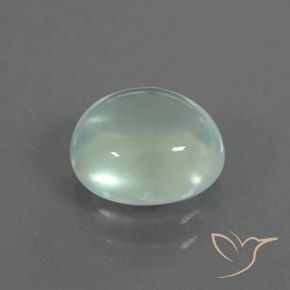 Prehnite Verde salvia molto chiaro naturale da 2.34 ct, Ovale, Trasparente