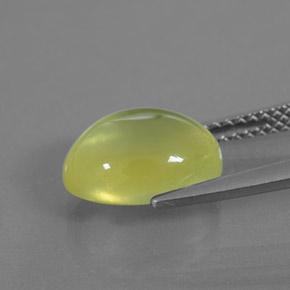 Prehnite Giallo verde naturale da 3.99 ct, Trasparente, Trasparente/Traslucido