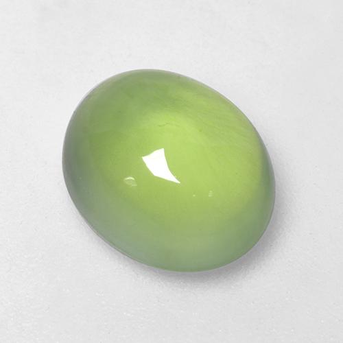 Prehnite Verde giallastro naturale da 3.53 ct, Taglio ovale, Trasparente