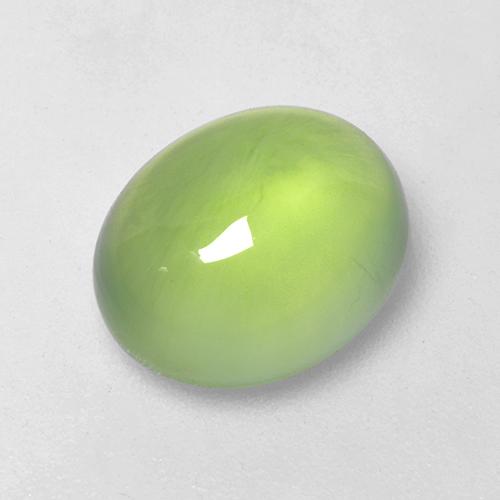 Prehnite Verde giallastro naturale da 3.53 ct, Taglio ovale, Trasparente
