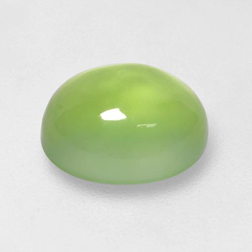 Prehnite Verde giallastro naturale da 3.53 ct, Taglio ovale, Trasparente