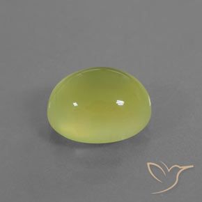 Prehnite Giallo chiaro verdastro naturale da 3.74 ct, Ovale, Trasparente/Traslucido