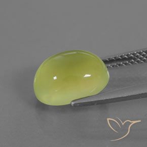 Prehnite Giallo chiaro verdastro naturale da 3.74 ct, Ovale, Trasparente/Traslucido