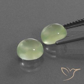 Gemme di Prehnite Giallo verde naturale da 3.36 ct, Ovale, Trasparente