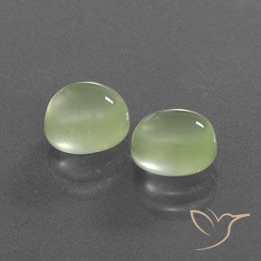 Gemme di Prehnite Verde pallido naturale da 4.00 ct, Ovale, Trasparente